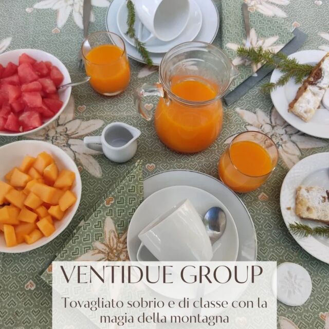Ventidue Group è anche tovagliato (per la ristorazione) sobrio e di classe, con la magia della montagna. Scopri la linea Alps con le bellissime stelle alpine!